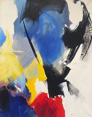 ** Jean Miotte - ** Jean Miotte (1926-2016) French Vertige oil on canvas 100x81 cm signed lower 