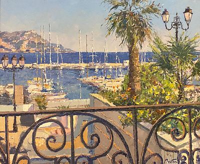 ** Pierre Bittar - ** Pierre Bittar b.1934 (French) French Riviera oil on canvas 71x89 cm signed 