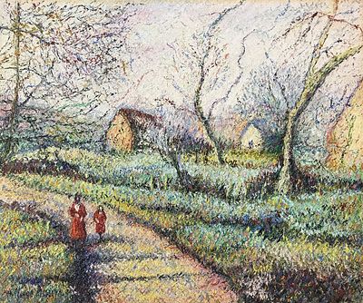 ** Hugues Claude Pissarro - ** Hugues Claude Pissarro b.1935 (French) Le chemin de Placy oil on 