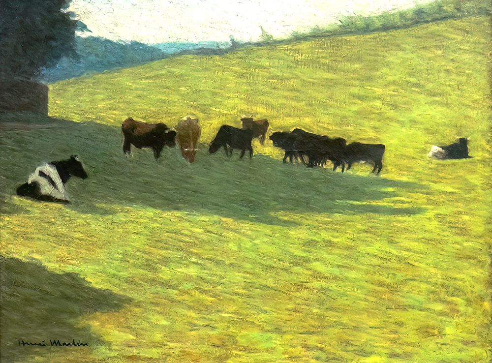 Henri Jean Guillaume Martin - Henri Jean Guillaume Martin 
1860-1943 (France) 
Cows in the Pasture 