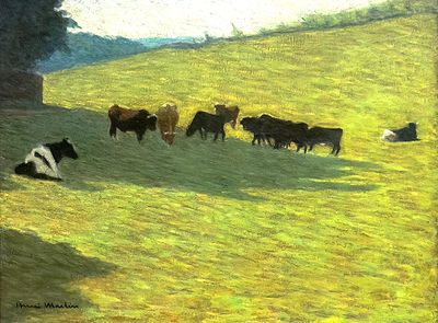 Henri Jean Guillaume Martin - Henri Jean Guillaume Martin 1860-1943 (France) Cows in the Pasture 