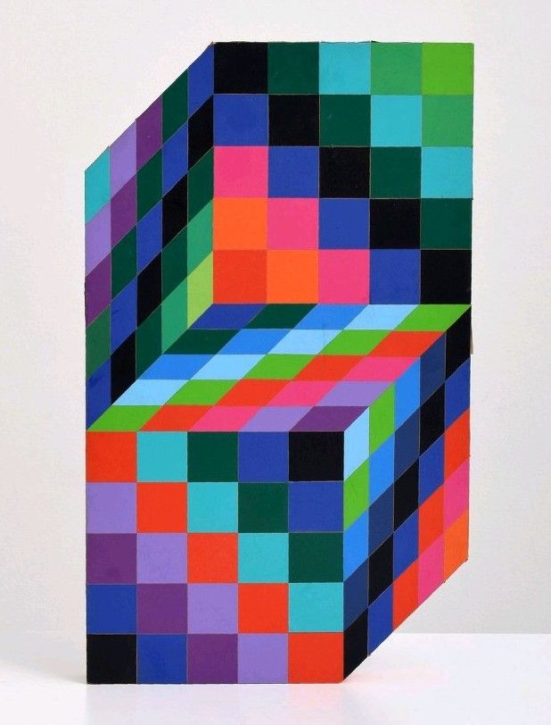 ** Victor Vasarely - ** Victor Vasarely 
1906-1997 (Hungarian, French) 
Untitled - unique 
vinyl 