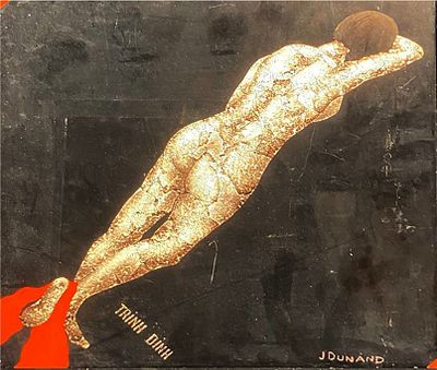 Jean Dunand - Jean Dunand 1877-1942 (Swiss, French) Untitled mixed media on aluminium 31x31 cm 