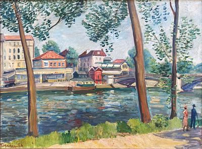 ** Constantin Terechkovitch - ** Constantin Terechkovitch 1902-1978 (Russian) The Seine at 