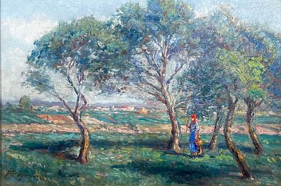 ** Victor Alfred Paul Vignon - ** Victor Alfred Paul Vignon 1847-1909 (French) A figure walks 