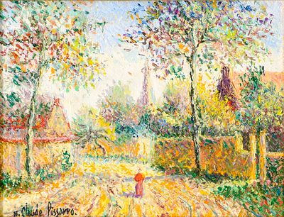 ** Hugues Claude Pissarro - ** Hugues Claude Pissarro b.1935 (French) The village oil on canvas 