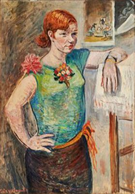** Constantin Terechkovitch - ** Constantin Terechkovitch 1902-1978 (Russian) Portrait of a woman 