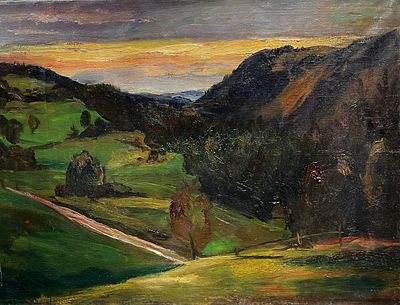 ** Lesser Ury - ** Lesser Ury 1861-1931 (German) Mountains landscape oil on canvas 60x80 cm signed 