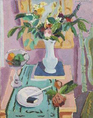** Jean Jules Louis Cavailles - ** Jean Jules Louis Cavailles 1901-1977 (French) Still life with 