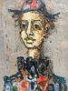 ** Paul Aizpiri - ** Paul Aizpiri 1919 -2016 (French) Harlequin oil on canvas 65x50 signed lower תמונה - 2