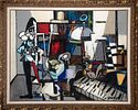 ** Claude Venard - ** Claude Venard 1913-1999 (French) Still Life with Harlequin, 1959 oil on תמונה - 1