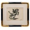 ** Jacques Lipchitz - ** Jacques Lipchitz 1891-1973 (French) Stylized animal ink and watercolor on תמונה - 1