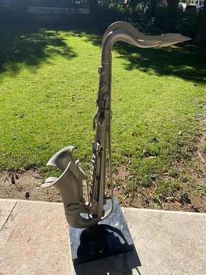 ** Arman - ** Arman 1928-2005 (French, American) Saxophone bronze sculpture 82.10x51x25 cm signed 