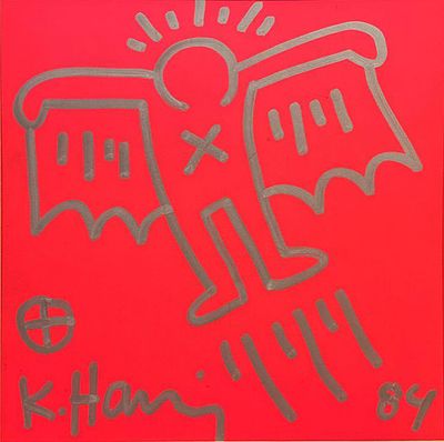 ** Keith Haring - ** Keith Haring 1958-1990 (American) Flying Devil; 1984 "Good and Evil are very 