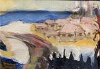 ** Mane Katz - ** Mane Katz 1894-1962 (Ukrainian, French) Village with the pink rofftops oil on תמונה - 4