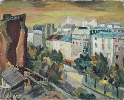 ** Oswald Baer - ** Oswald Baer 1906-1941 (German) Berlin, 1930's oil on panel 38x46 cm signed 