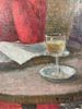 ** Francois Gall - ** Francois Gall 1912-1987 (French) Eugenie en rouge, lecture au cafe, Paris תמונה - 2