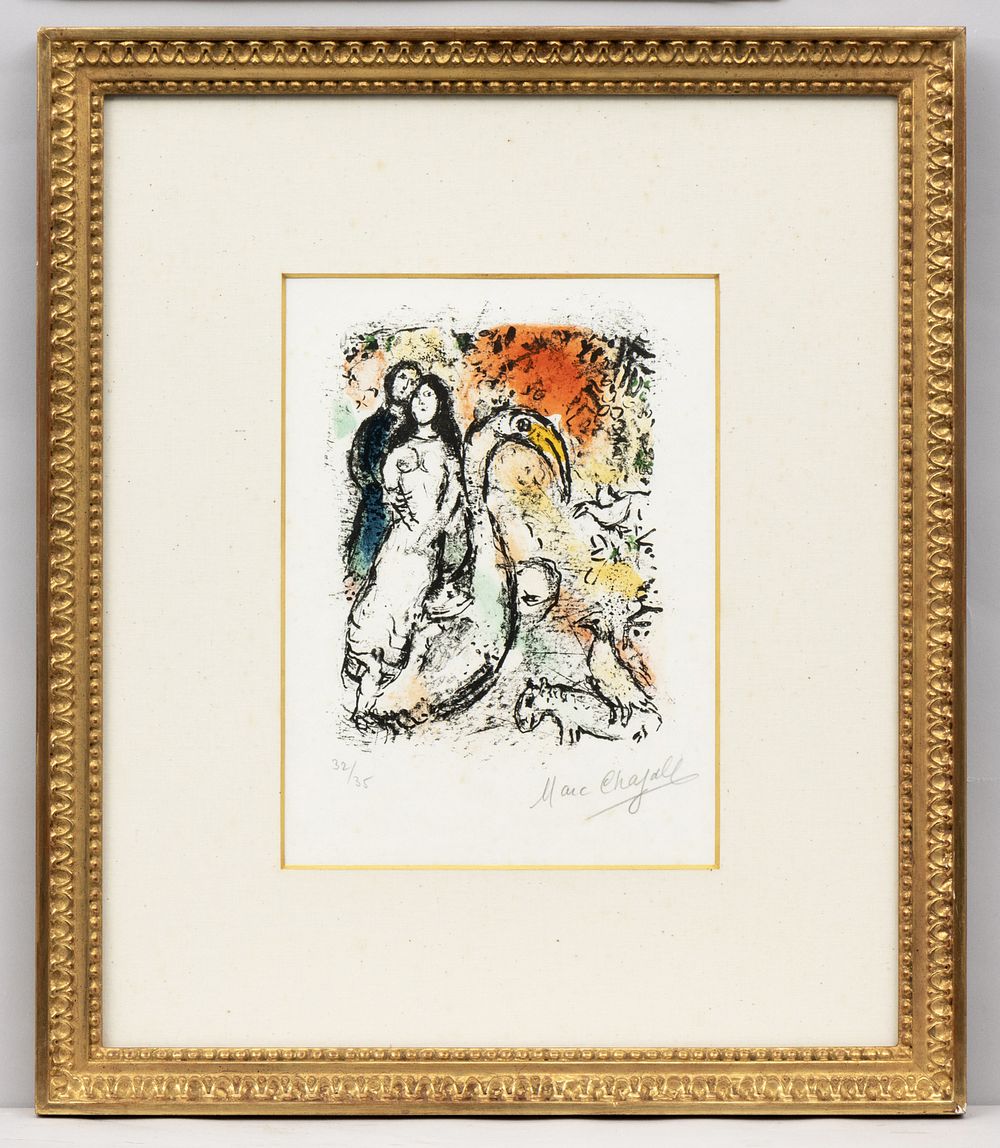 ** Marc Chagall - ** Marc Chagall 1887-1985 (Russian, French) Lelegie des Alizes, 1969 lithograph 