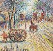 ** Hugues Claude Pissarro - ** Hugues Claude Pissarro 
b.1935 (French) 
Street in Paris 
oil on תמונה - 3