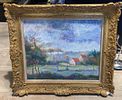 ** Hugues Claude Pissarro - ** Hugues Claude Pissarro b.1935 (French) Landscape with figure oil on תמונה - 2