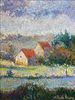 ** Hugues Claude Pissarro - ** Hugues Claude Pissarro b.1935 (French) Landscape with figure oil on תמונה - 3