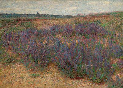 ** French Pointillist School - ** French Pointillist School 19th-20th century Landscape with 