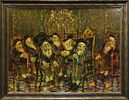 ** Mark Tochilkin - ** Mark Tochilkin 
b.1958 (Ukrainian, Israeli) 
Rabbis sitting 
oil on canvas תמונה - 1