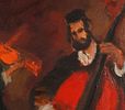 ** Mane Katz - ** Mane Katz 
1894-1962 (Ukrainian, French) 
Two musicians 
oil on canvas 
50.50x41 תמונה - 2