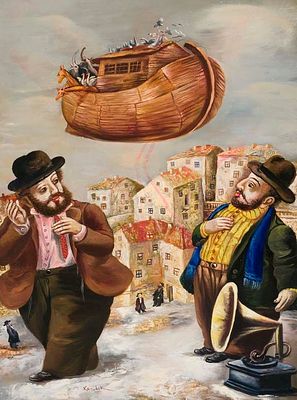 ** Alexander Kanchik - ** Alexander Kanchik b.1959 (Russian) Noah's Ark oil on canvas 130x97 cm 