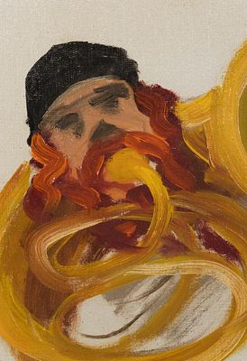 ** Mane Katz - ** Mane Katz 1894-1962 (Ukrainian, French) Musician oil on canvas 41.20x31 cm 