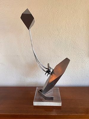 ** יגאל תומרקין - ** Igael Tumarkin 1933-2021 (Israeli) Untitled aluminum sculpture 63 cm signed 