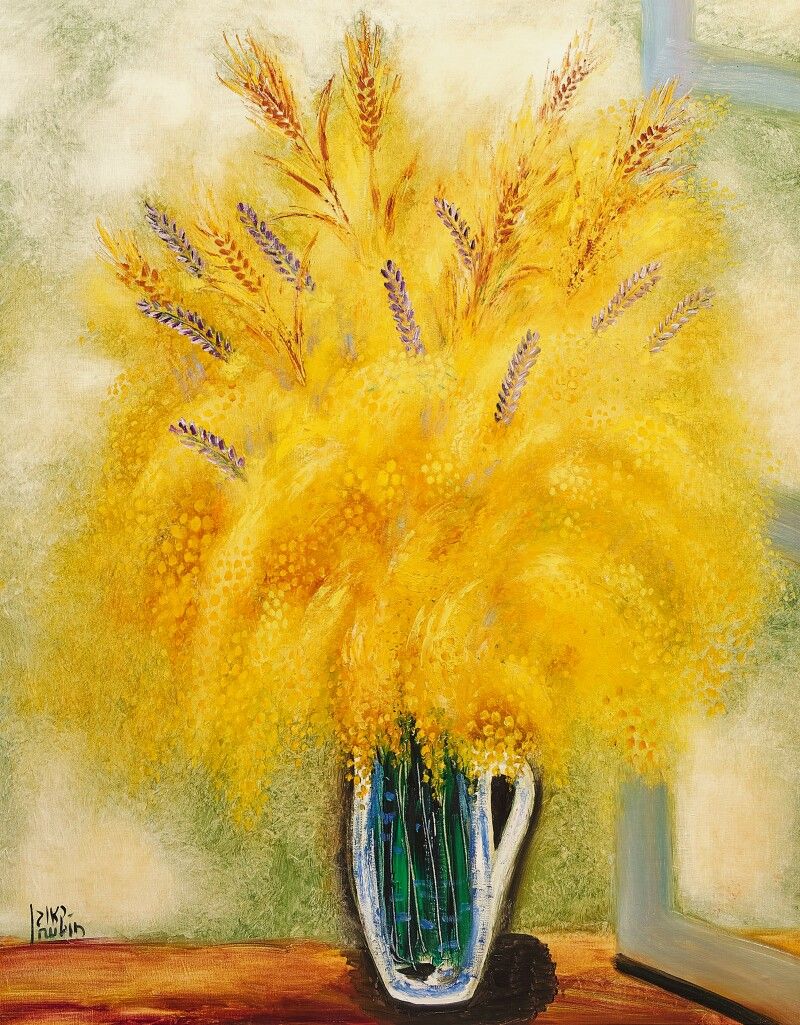** ראובן רובין - ** Reuven Rubin
1893-1974 (Israeli)
Mimosa, 1966
oil on canvas
92.80x72.50cm 