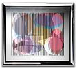 ** Yaacov Agam - ** Yaacov Agam 
b.1928 (Israeli) 
Cosmic Relationship, circa 1979 
serigraph on תמונה - 1