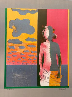 ** Paul Guiramand - ** Paul Guiramand 1926-2007 (French) De vrouw en de kat voor het raam 