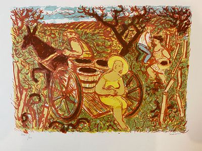 ** Maurice Savin - ** Maurice Savin 1894-1973 (French) Le svendanges lithograph 50x65 cm numbered 
