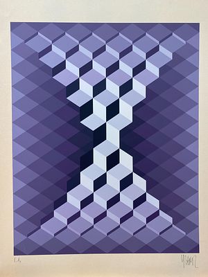** Jean Pierre Vasarely (Yvaral) - ** Jean Pierre Vasarely (Yvaral) 1934-2002 (French) Untitled 