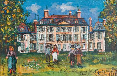 ** Maurice Utrillo - ** Maurice Utrillo 1883-1955 (French) A family, Chגteau de Saint-Trys, Anse 