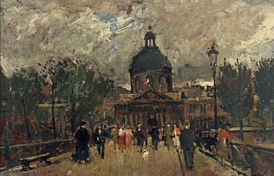 ** Francois Gall - ** Francois Gall 1912-1987 (French) Paris view, 1945 oil on cardboard 43x66 cm 