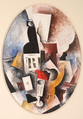 ** Robert Marc - ** Robert Marc 1943-1993 (French) Still life with bottle oil on canvas 53x39 cm 