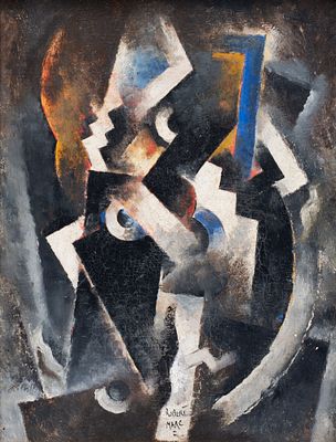 ** Robert Marc - ** Robert Marc 1943-1993 (French) Cubist composition oil on canvas 35.50x27.50 cm 