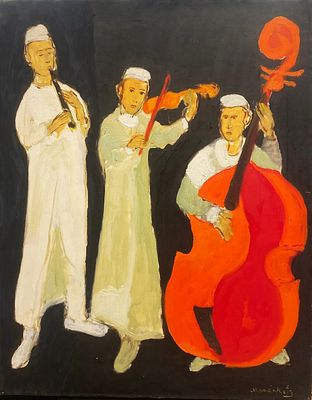 ** Mane Katz - ** Mane Katz 1894-1962 (Ukrainian, French) Musiciens, circa 1950 oil on canvas 