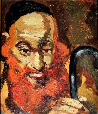 ** Mane Katz - ** Mane Katz 1894-1962 (Ukrainian, French) Portrait of a man with a beard oil on 