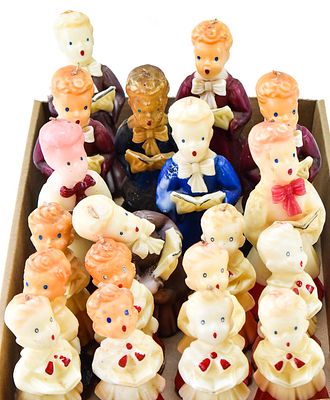VINTAGE GURLEY CHRISTMAS CHOIR SINGER CANDLES. This lot includes 19 vintage Gurley Christmas 