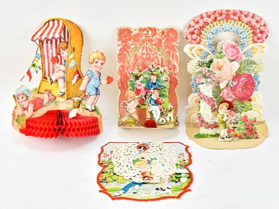 VINTAGE POP-UP VALENTINE CARDS. A collection of early 20th century and later pop-up Valentine's 