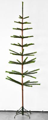 VINTAGE METAL WIRE CHRISTMAS TREE. A vintage artificial metal wire Christmas tree measuring 66" H.