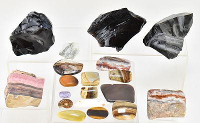 COLLECTION OF ROCKS, MINERALS, & CRYSTALS. A collection of rocks, minerals, and crystals 