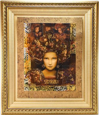 CSABA MARKUS "PANNONIA" SIGNED MIXED MEDIA ON PAPER. Limited edition mixed media "Pannonia" on 