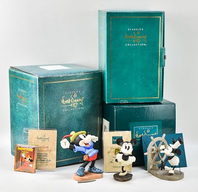 WALT DISNEY CLASSICS COLLECTION MICKEY MOUSE FIGURINES. Includes Walt Disney Classics Collection 