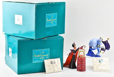 WALT DISNEY CLASSICS COLLECTION ALADDIN SERIES FIGURINES. Includes Walt Disney Classics 