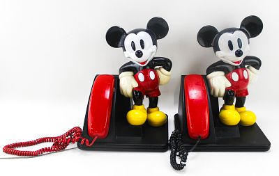 TWO VINTAGE A.T. & T. "THE MICKEY MOUSE TELEPHONE(S)". This lot includes two The Mickey Mouse 